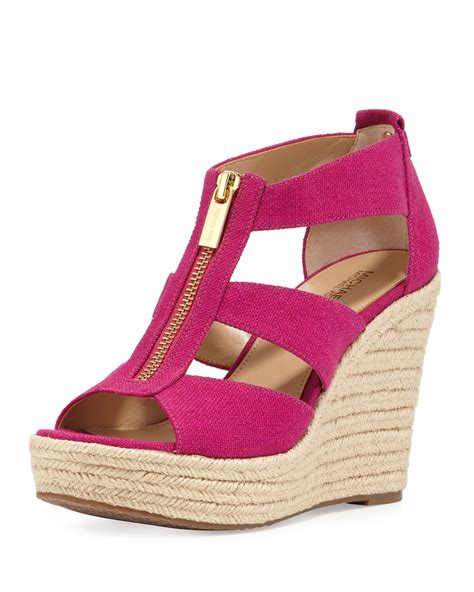 michael kors pink wedges|Michael Kors wedges for women.